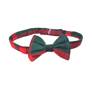 Nœud Papillon Pré-Noué à Carreaux en Polyester et Coton, Style Formel, Motif Rouge, Vert, Bleu - Product Image 3