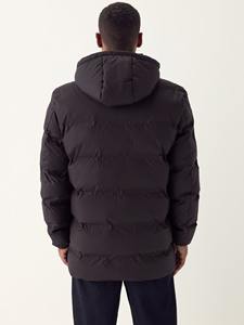 Veste parka matelassée à capuche pour homme, marron foncé, longueur mi-longue, isolée, pour l'hiver, sur mesure, OEM, ODM, vente en gros - Product Image 4