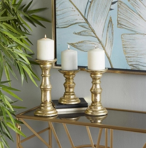 En gros, Chandelier à pilier traditionnel doré antique vieilli, Centre de table décoratif - Product Image 1