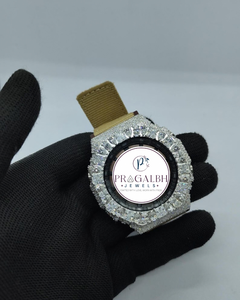 นาฬิกาเพชรแบบ Iced Out  ประดับเพชรโมอิสซาไนต์ สายหนัง สำหรับผู้ชายและผู้หญิง - Product Image 2