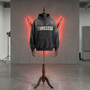 Sweat à capuche pour homme en molleton 100% coton 500 g/m² épais, imprimé à l'acide, coupe ample vintage, style streetwear, avec poche, respirant, logo personnalisé - Product Image 5