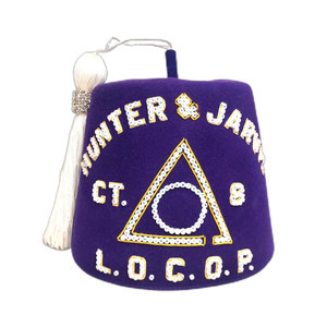 Custom Logo Production Masonic Regalia Fez <b>Hats</b> Casual Premium Quality Accessories with Fine Embroidered Details - Product Image 1