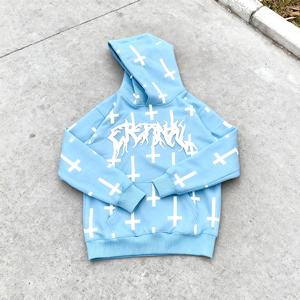 Vintage Heavyweight 3D Puff Hoodie Unisex Cropped Regular Fit Oversized <b>Letter</b> <b>Foam</b> Print Winter - Product Image 2