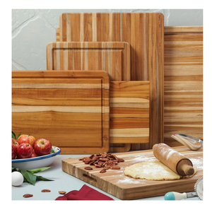 Ensemble de planches à découper rectangulaires en bois d'acacia, double face, non toxiques, durables, anti-corrosion, 2 cm, compatibles lave-vaisselle - Product Image 6