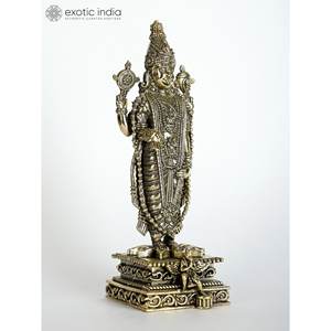 7,8 Superfine Lord Venkateshvara Escultura de latón Lord Tirupati Balaji Idol con Garuda en la parte inferior para el hogar y el templo - Product Image 2