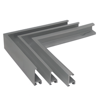 Moulures de cadre photo en alliage d'aluminium argenté, pliage, découpe, soudage, revêtement en poudre, longueur personnalisée, vente en gros d'usine