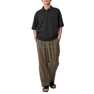T-shirt personnalisé pour homme, col rond, brodé, en mélange de coton et de soie, respirant, anti-plis, séchage rapide, décontracté, pour l'été, vente en gros - Product Image 5