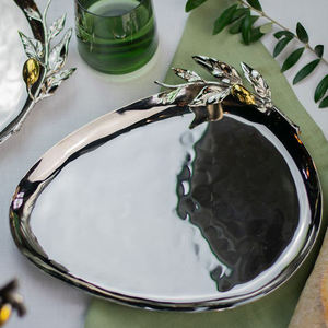 Nouveau Plateau en Aluminium Doré Fantaisie en Gros, Article Promotionnel, Vaisselle de Cuisine, Assiette en Forme de Poisson - Product Image 4