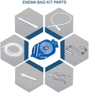 HealthAndYoga NaturoFloPlus Kit de poche pour lavement 4L Bleu, Conception à ouverture supérieure type fontaine, Nettoyage profond du côlon, Facile à nettoyer, Anti-fuite, Usage domestique - Product Image 1