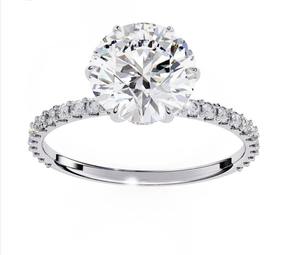 Elegante Anillo de Boda con Diamantes Incrustados para Mujer, Plata de Ley, Regalo de Compromiso para Mujer - Product Image 1