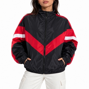 Women Custom Color Block Windbreaker <b>Jacket</b> Casual <b>Zip</b> <b>Up</b> Streetwear Outdoor OEM Manufacturer Everyday Wear <b>Jacket</b> For Women - Product Image 1