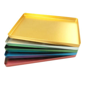 Plateau à instruments dentaires en aluminium perforé 280x180mm autoclavable - Plateaux à instruments autoclavables en aluminium doré de qualité supérieure - Product Image 5