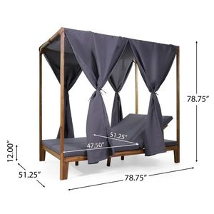 Cama de Día con Toldo KENZIE, Elegante Pérgola y Gazebo - Product Image 2