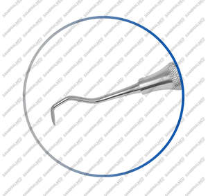 Sambrialmed International - Scaler Periodontal Manual de Acero Inoxidable para Uso Dental # Empuñadura hueca de 8 mm, 30/33 - Product Image 3
