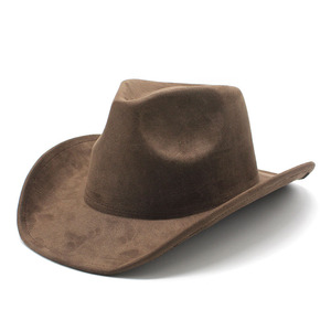 Chapeau de cowboy en daim pour hommes et femmes, grand chapeau vintage minimaliste 2023, chapeau de cowboy large en daim pour voyageur élégant - Product Image 3