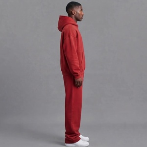 <b>S</b>-5XL Custom Logo Plain Pullover Jogger <b>Set</b> <b>Men</b> Long Sleeve Hoodie Tracksuit Sweatsuit Plus Size 2 Piece <b>Men's</b> <b>Sets</b> OEM ODM - Product Image 3