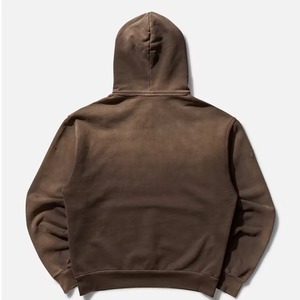 <b>Men</b> Acid Wash Hoodie Fleece Lined Regular Fit Pullover Hooded <b>Sweatshirt</b> Pocket Winter Streetwear Front Logo Quick Dry Comfort - Product Image 2
