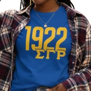 เสื้อยืด Sigma Gamma Rho 1922 แบบยูนิเซ็กซ์ ผ้าฝ้าย คอกลม แขนสั้น เสื้อผ้าชมรมกรีก สไตล์ลำลอง สตรีทแวร์ รับผลิตตามสั่ง ขายส่ง - Product Image 2