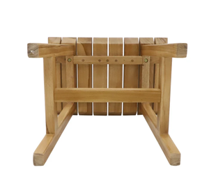 Banc de douche en teck de haute qualité, tabouret d'extérieur avec assise à lattes courbées, mobilier de jardin, artisanat indonésien - Product Image 5