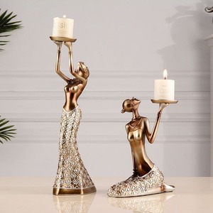 Golden Abstract Human Figurine Sculpture Set Tabletop Decor Minimalist <b>Resin</b> Artistic Statues for Living Room Home Office - Product Image 3