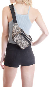 กระเป๋าคาดเอวลายเสือดาวแบบซับลิเมชั่น ดีไซน์ล่าสุด สำหรับวิ่ง เดินป่า ตั้งแคมป์ - Product Image 5