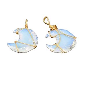 Mix Calcedony Tumbled Stones Wrap Pendentifs Pierre Semi-Précieuse Artisanat Fourni par le Vendeur Fil Enroulé Pendentif Pierre - Product Image 6