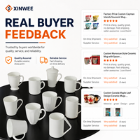 Kit de tasses en céramique personnalisables pour sublimation, vente en gros, pour peinture DIY, anti-fuite, sans danger pour les aliments, avec anse à bord coloré, fournisseur d'usine
