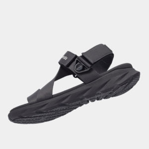 Sandales unisexes style moderne à bout ouvert, gris foncé, souples et respirantes, avec sangle de talon rotative - Product Image 1