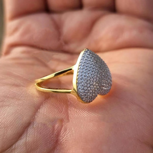 Anillo de Compromiso de Doble Banda con Diamante Moissanite de Corte Redondo en Forma de Corazón, Regalos de Aniversario para Esposa, Joyería de Plata 925 para Mujer - Product Image 4