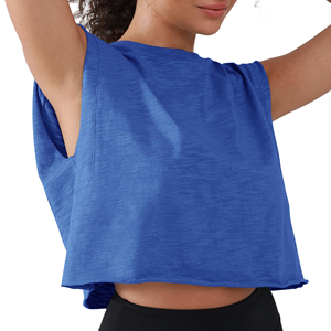 Débardeurs de yoga personnalisés pour femmes avec logo, hauts de sport sans manches de haute qualité pour la gym et le fitness, vente en gros de débardeurs courts - Product Image 1