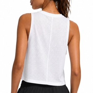 Custom Women <b>Mesh</b> Tank <b>Top</b> Sleeveless Sports Gym Fitness Workout Training Vest Quick Dry Lightweight Design tank <b>Top</b> - Product Image 2