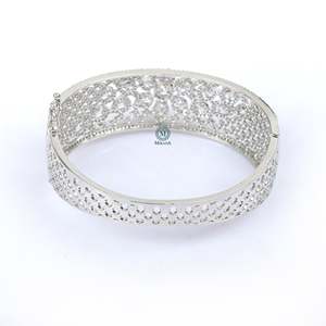 Taisha CZ Designer Fashion Cuff Bracelet - Product Image 4