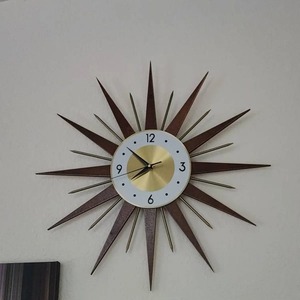 <b>Designer</b> Sun Shape <b>Clock</b> Perfect For Entryway And Living Room Adds Unique And Artistic <b>Wall</b> Styling Handcrafted From India - Product Image 3