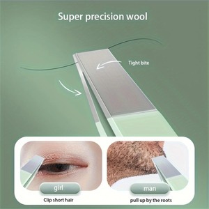 Juego de 4 Pinzas para Cejas de Acero Inoxidable Personalizadas, Pinzas para Depilación, Pinzas Rectas para Recortar las Cejas, Herramienta de Belleza - Product Image 5