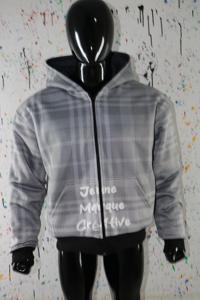 เสื้อแจ็คเก็ตฮู้ดดี้แบบซิป ทรงโอเวอร์ไซส์ น้ำหนักมาก พิมพ์ลายแบบซับลิเมชั่น กลับด้านได้ คุณภาพสูง สำหรับผู้ชาย - Product Image 2