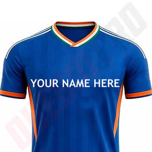 Maillot de cricket bleu pour supporters, vêtements de sport 100 % polyester, coutures de qualité, résistant à la décoloration, maillot de cricket entièrement personnalisable - Product Image 5