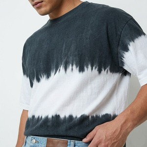 Nouveau style 2026 – T-shirt homme oversize tie-dye à manches courtes, col rond, décontracté, 100 % coton tricoté, respirant, motif imprimé - Product Image 4