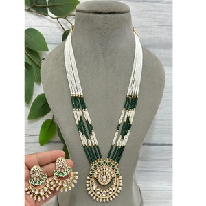 Conjunto de Collar con Colgante de Perlas Kundan y Moissanita de Primera Calidad, Encantador y de Alta Calidad, para Bodas y Fiestas, para Mujer - Product Image 2