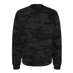 Premium Custom Crew Neck Sweatshirts for <b>Men</b> 350g Fleece Camouflage <b>Black</b> Long Sleeve Sweatshirts - Product Image 2