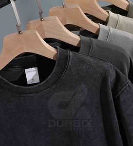 Camisetas de punto de manga corta para hombre, cuello redondo, algodón ecológico, antiarrugas, 120g, lavadas, con estampado DTG, modelo ET-045. - Product Image 2