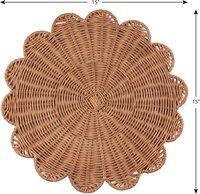 Set de table en rotin fait main en forme de fleur, tapis de table tissé, décoration naturelle pour table à manger, pour la maison, le restaurant, l'hôtel, fournisseur en gros