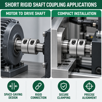 Accouplement rigide court sur mesure, monobloc, à serrage compact, pour moteur et boîte de vitesses, alésage personnalisé OEM