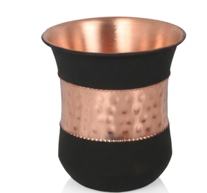 Gobelet de luxe en cuivre pur avec revêtement noir mat – Tasse artisanale en cuivre ayurvédique de 350 ml - Product Image 4