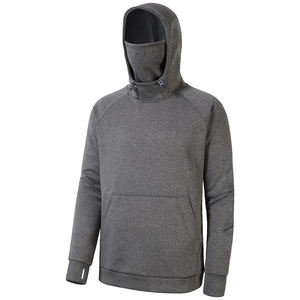 <b>Men</b> Balaclava Hoodie 100% Polyester Fleece Heavyweight Pullover <b>Face</b> <b>Mask</b> Oversized Sporty Streetwear Double Hood Custom Logo - Product Image 1