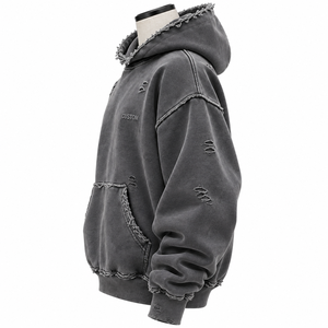 Sudadera con Capucha Extra Grande de Alta Calidad, 100% Algodón, Estilo Vintage Lavado, Unisex, con Bolsillo Canguro - Product Image 2