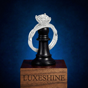 Bague de fiançailles élégante et légère en or massif 14K/10K avec diamant de laboratoire taille coussin 2,31 carats, coupe fantaisie, pierre de haute qualité - Product Image 1