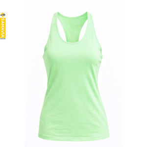 SAMAVIA Industry - Camisetas de Tirantes Cortas de Punto para Mujer con Estampado Digital |   Logotipo Personalizado en Tela Spandex/Poliéster de 220 g/m², Venta al Por Mayor para Pedidos al Mayoreo - Product Image 1