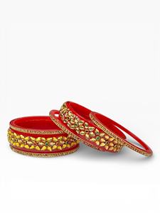 Premium Flower Design Premium Acrylic Bangle Set <b>Pearl</b> Border <b>Gold</b> Plated Trendy Wedding Women's Festive Wear Wholesale Price - Product Image 3