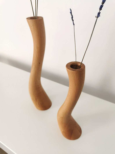 Candelabro de Madera Hecho a Mano, Estilo Nórdico, para Decoración de Escritorio, Base para Velas Altas - Product Image 3