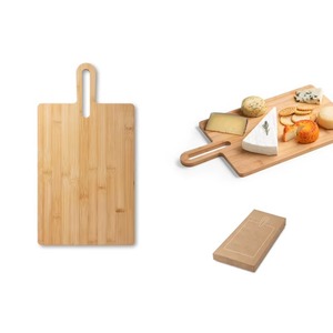 Planche à découper rectangulaire en bois naturel avec poignée intégrée et trou de suspension, écologique, passe au lave-vaisselle, REHMAN CRAFT - Product Image 4